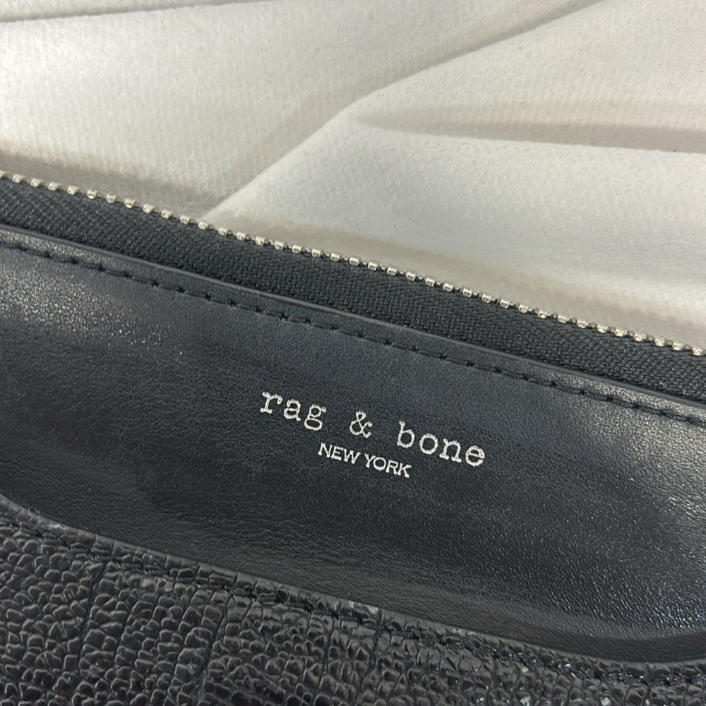 Rag & Bone Black pebbled Leather 11x8 clutch purse bag - Picture 2 of 13